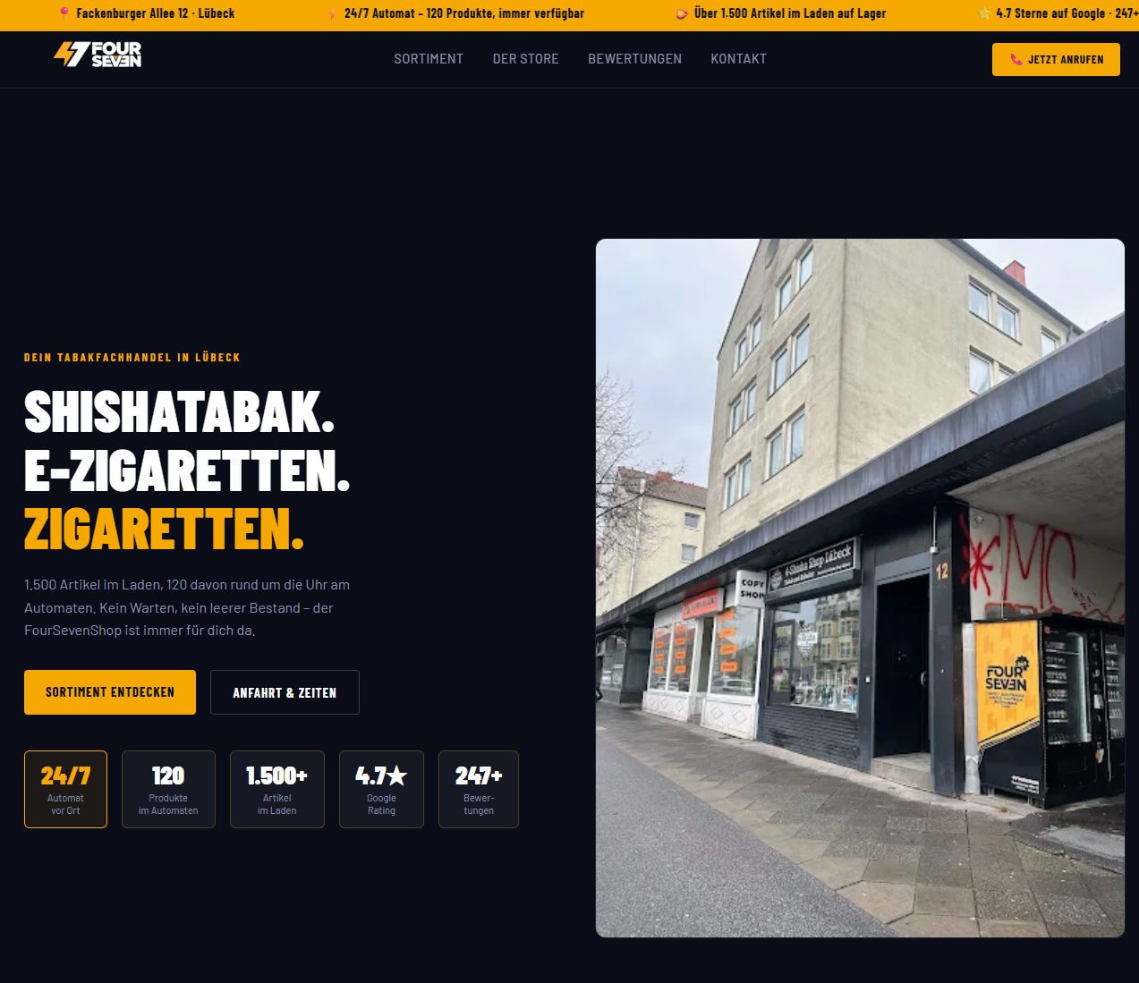 foursevenshop.de Screenshot