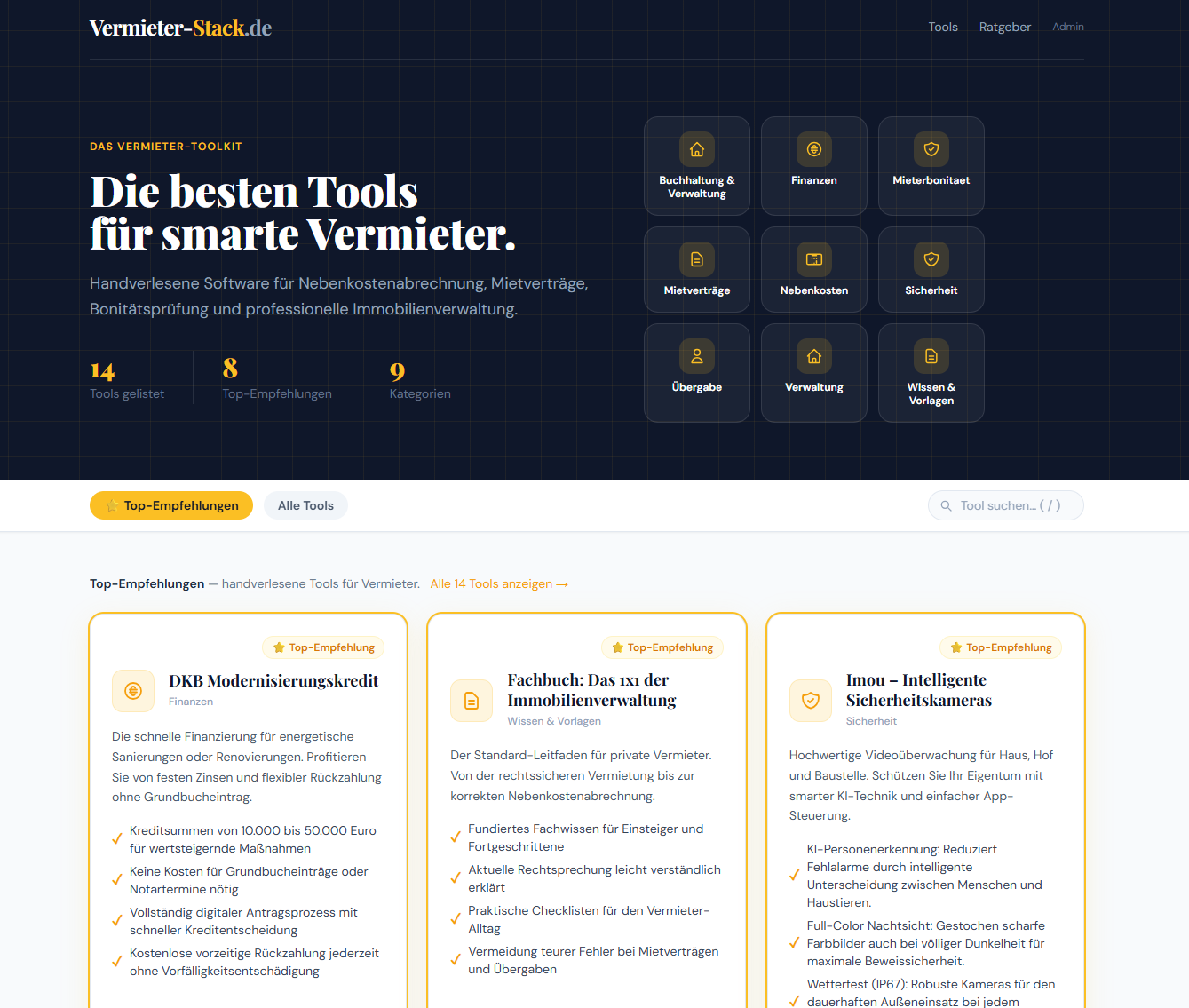 vermieter-stack.de Screenshot